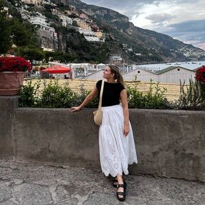 Abercrombie White Maxi Skirt